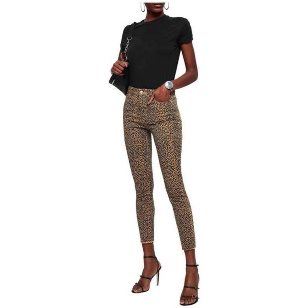 CURRENT/ELLIOTT Leopard Mid Rise Jeans NWT